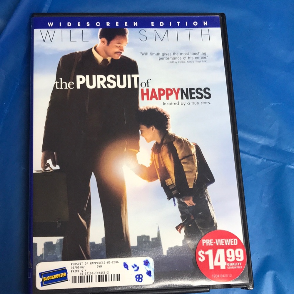 “The pursuit of happyness” DVD
